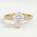 COCO - Pear Lab Diamond 18K Yellow Gold Petite Hidden Halo Triple Pavé Shoulder Set