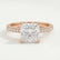 COCO - Princess Lab Diamond 18k Rose Gold Hidden Halo Triple Pavé Shoulder Set