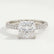 COCO - Princess Lab Diamond 950 Platinum Hidden Halo Triple Pavé Shoulder Set