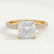 COCO - Princess Lab Diamond 18k Yellow Gold Hidden Halo Triple Pavé Shoulder Set