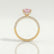 COCO - Princess Pink Lab Diamond 18k Yellow Gold Hidden Halo Triple Pavé Shoulder Set