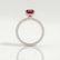 Coco princess ruby triple pavé hidden halo engagement ring – view 2