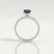 COCO - Radiant Alexandrite & Diamond 18k White Gold Petite Hidden Halo Triple Pavé Shoulder Set Ring