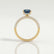 COCO - Radiant Alexandrite & Diamond 18k Yellow Gold Petite Hidden Halo Triple Pavé Shoulder Set Ring