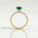 COCO - Radiant Emerald & Diamond 18k Yellow Gold Petite Hidden Halo Triple Pavé Shoulder Set Ring