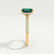 COCO - Radiant Emerald & Diamond 18k Yellow Gold Petite Hidden Halo Triple Pavé Shoulder Set Ring