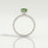 COCO - Radiant Green Lab Diamond Platinum 950 Petite Triple Pavé Hidden Halo Ring