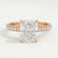 COCO - Radiant Lab Diamond 18k Rose Gold Petite Triple Pavé Hidden Halo