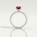 COCO - Radiant Ruby & Diamond 950 Platinum Petite Hidden Halo Triple Pavé Shoulder Set Ring