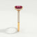 COCO - Radiant Ruby & Diamond 18k Yellow Gold Petite Hidden Halo Triple Pavé Shoulder Set Ring