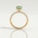 COCO - Round Green Lab Diamond 18k Yellow Gold Petite Hidden Halo Triple Pavé Shoulder Set Ring
