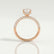 COCO- Round Lab Diamond 18k Rose Gold Petite Hidden Halo Triple Pavé Shoulder Set Ring