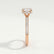 COCO- Round Lab Diamond 18k Rose Gold Petite Hidden Halo Triple Pavé Shoulder Set Ring