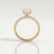 COCO- Round Lab Diamond 18k Yellow Gold Petite Hidden Halo Triple Pavé Shoulder Set Ring