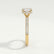 COCO- Round Lab Diamond 18k Yellow Gold Petite Hidden Halo Triple Pavé Shoulder Set Ring