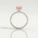 COCO- Round Morganite Pink Sapphire & Diamond 950 Platinum Petite Hidden Halo Triple Pavé Shoulder Set Ring