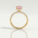 COCO - Round Pink Lab Diamond 18k Yellow Gold Petite Hidden Halo Triple Pavé Shoulder Set Ring