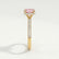 COCO - Round Pink Lab Diamond 18k Yellow Gold Petite Hidden Halo Triple Pavé Shoulder Set Ring