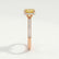 COCO - Round Yellow Lab Diamond 18k Rose Gold Petite Hidden Halo Triple Pavé Shoulder Set Ring