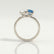 COMET - Emerald Blue Lab Diamond & Pear Lab Diamond Toi et Moi 18k White Gold