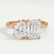 COMET - Toi Et Moi Lab Diamond Emerald & Pear Cut Ring 18k Rose Gold
