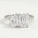 COMET - Toi Et Moi Lab Diamond Emerald & Pear Cut Ring 18k White Gold