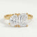 COMET - Toi Et Moi Lab Diamond Emerald & Pear Cut Ring 18k Yellow Gold