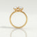 COMET - Toi Et Moi Lab Diamond Emerald & Pear Cut Ring 18k Yellow Gold