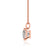 CALISTA - Princess Lab Diamond 4 Claw Drop Pendant 18k Rose Gold Pendant Lily Arkwright