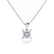 CALISTA - Princess Lab Diamond 4 Claw Drop Pendant 18k White Gold Pendant Lily Arkwright