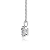 CALISTA - Princess Lab Diamond 4 Claw Drop Pendant 18k White Gold Pendant Lily Arkwright