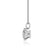 CALISTA - Princess Lab Diamond 4 Claw Drop Pendant 18k White Gold Pendant Lily Arkwright
