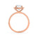 CASEADA - Cushion Moissanite & Diamond 18k Rose Gold Halo Ring Engagement Ring Lily Arkwright