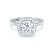 CASEADA - Cushion Moissanite & Diamond 18k White Gold Halo Ring Engagement Ring Lily Arkwright