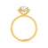 CASEADA - Cushion Lab Diamond 18k Yellow Gold Halo Engagement Ring Lily Arkwright