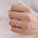 CATALINA - Round Pink Sapphire Solitaire Engagement Ring 950 Platinum