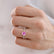 CATALINA - Round Pink Sapphire Solitaire Engagement Ring 18k Rose Gold
