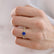 CATALINA - Round Blue Sapphire Solitaire Engagement Ring 18k Yellow Gold