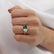 CELESTE - Toi Et Moi Green Emerald & Lab Diamond Pear Cut Ring 18k Yellow Gold