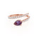 CELESTINE - Pear Alexandrite Split Shank Ring 18k Rose Gold