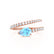 CELESTINE - Pear Aqua Spinel Split Shank Ring 18k Rose Gold