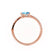 CELESTINE - Pear Aqua Spinel Split Shank Ring 18k Rose Gold