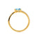 CELESTINE - Pear Aqua Spinel Split Shank Ring 18k Yellow Gold