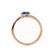 CELESTINE - Pear Blue Sapphire Split Shank Ring 18k Rose Gold