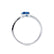 CELESTINE - Pear Blue Sapphire Split Shank Ring 950 Platinum