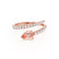 CELESTINE - Pear Champagne Sapphire Split Shank Ring 18k Rose Gold