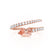 CELESTINE - Pear Champagne Sapphire Split Shank Ring 18k Rose Gold