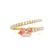 CELESTINE - Pear Champagne Sapphire Split Shank Ring 18k Yellow Gold