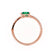 CELESTINE - Chatham® Pear Emerald Split Shank Ring 18k Rose Gold