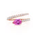 CELESTINE - Pear Pink Sapphire Split Shank Ring 18k Rose Gold
